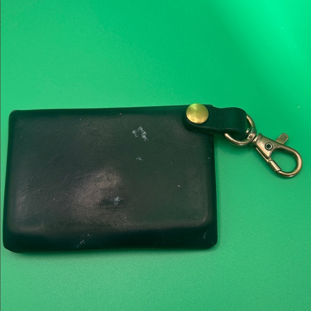 Black Custom Made Leather Card Wallets Set/3 - Picture 4 of 13